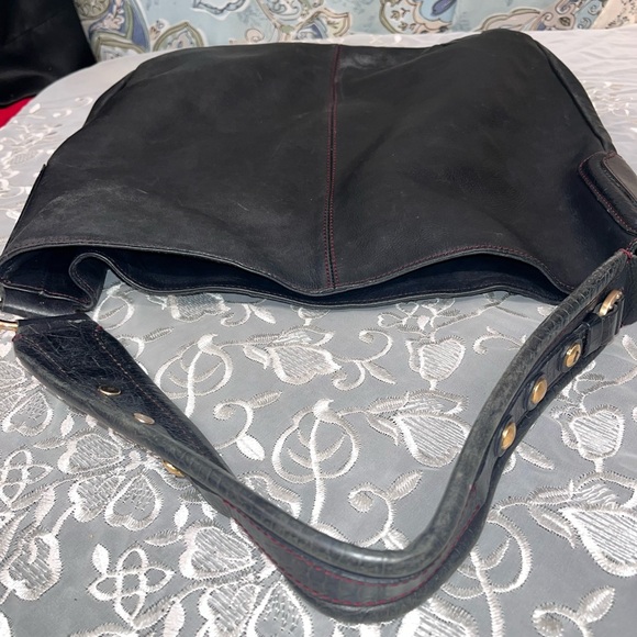 Ellen Tracy Blue Bucket Bag - Picture 9 of 9